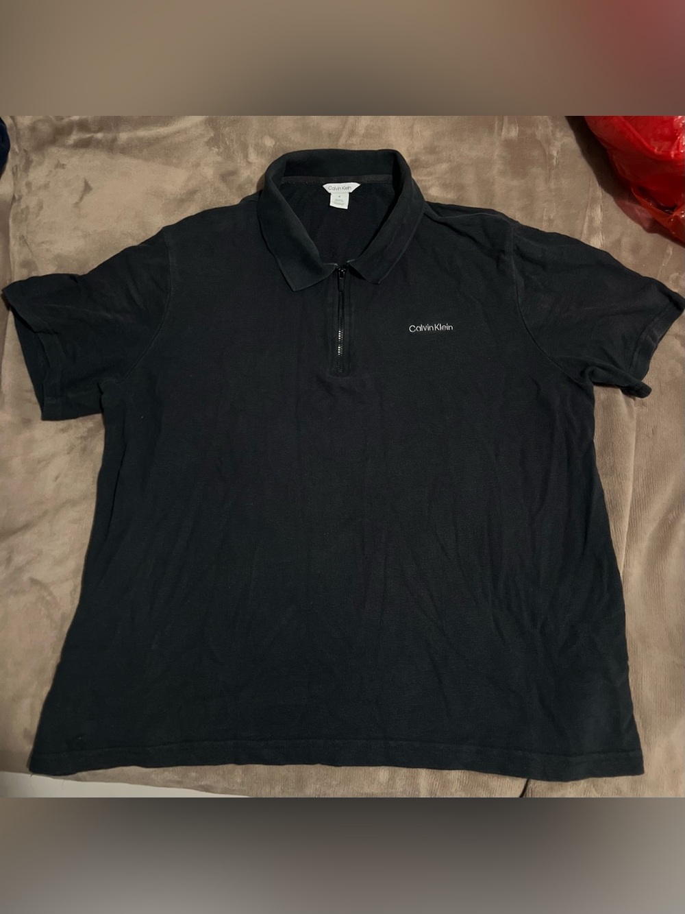 Calvin Klein Black Half-Zip Polo
